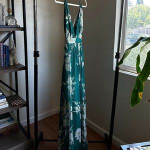 Green Floral Maxi Dress